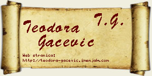 Teodora Gačević vizit kartica